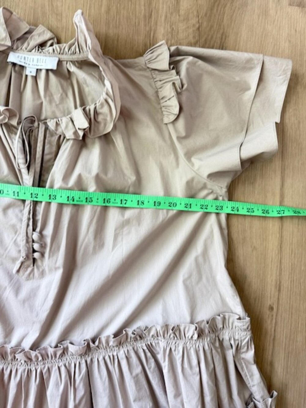Hunter Bell New York Merritt Dress Taupe Cotton Poplin Sz SMALL - Picture 6 of 9